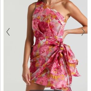 Brailey Pink Floral Mini Dress